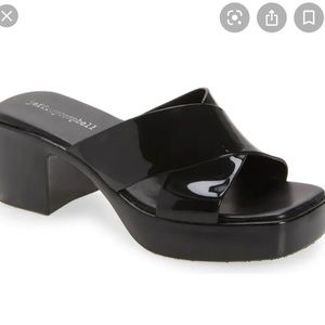 Jeffrey Campbell black bubblegum platform sandals